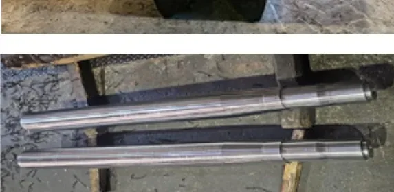 Ground shafts ready for assembly